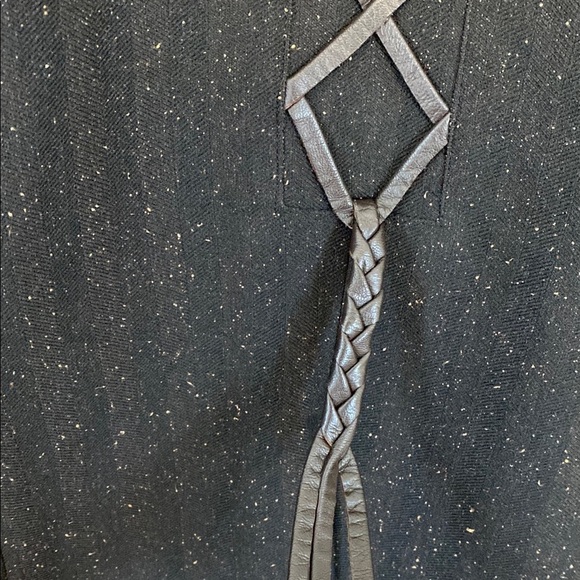 Simon Chang Wool Silk Corset Back Brown Blazer Designer Boho Business Casual - Picture 7 of 15